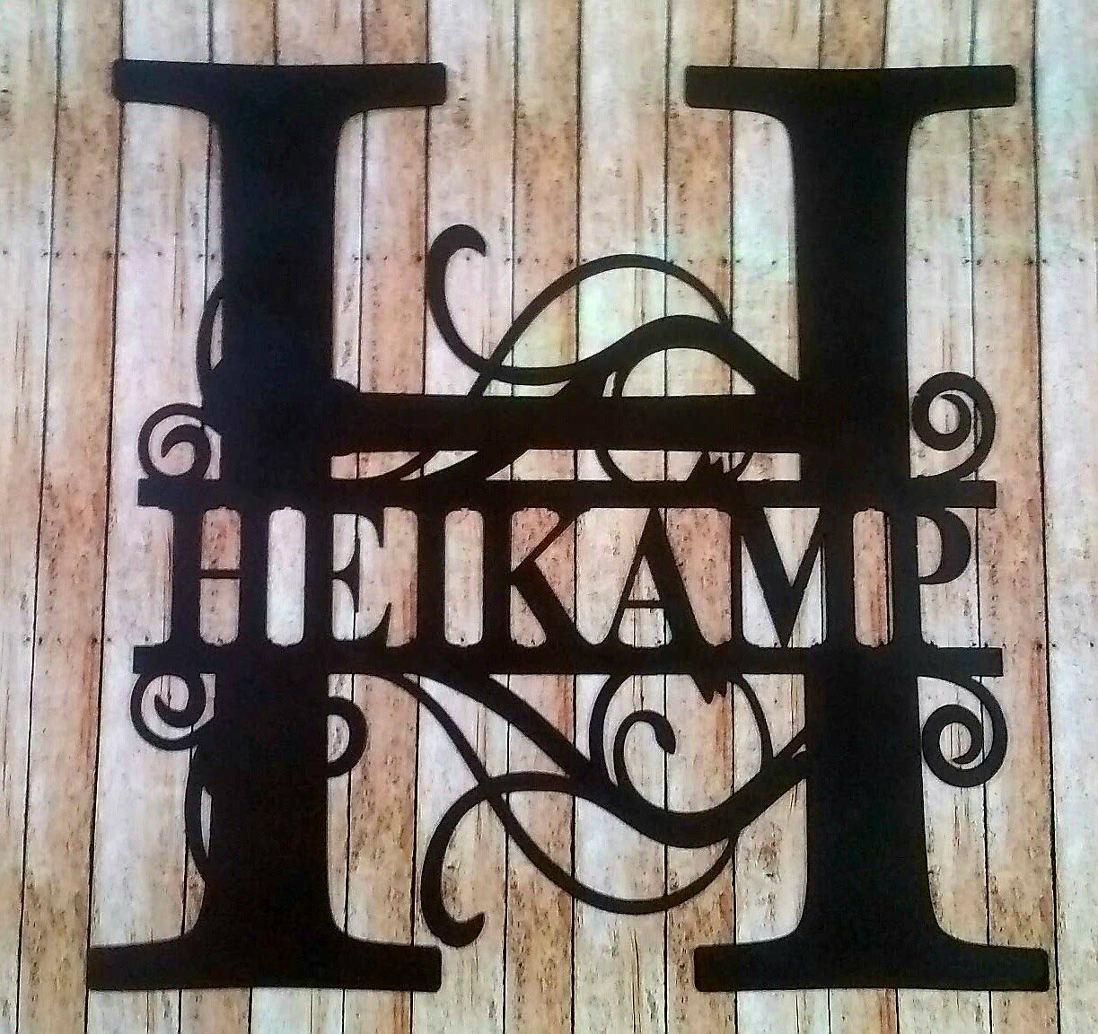 Vine Initial Monogram w/Name