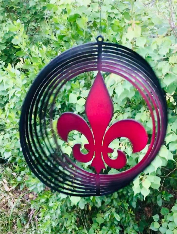 example of multicolor spinner with colors red & black