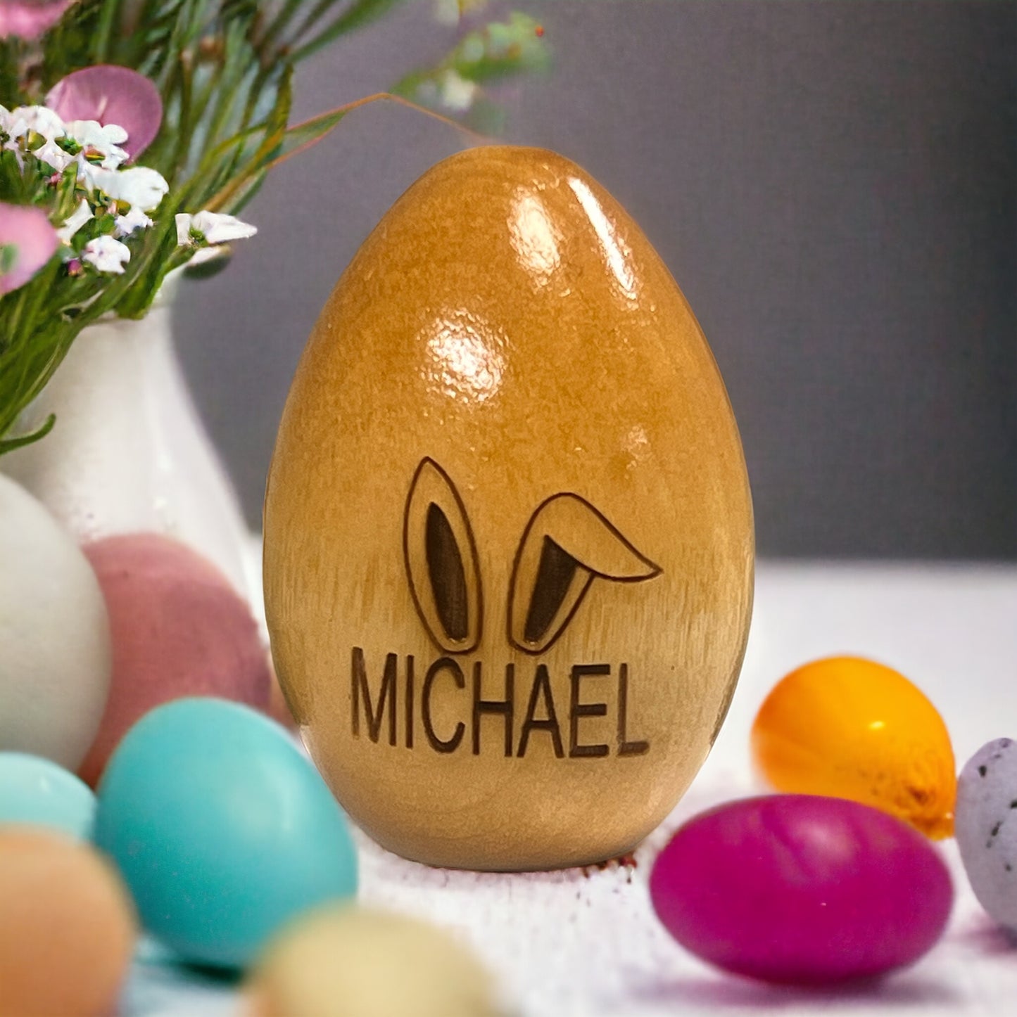 Personalized Wooded Easter Eggs