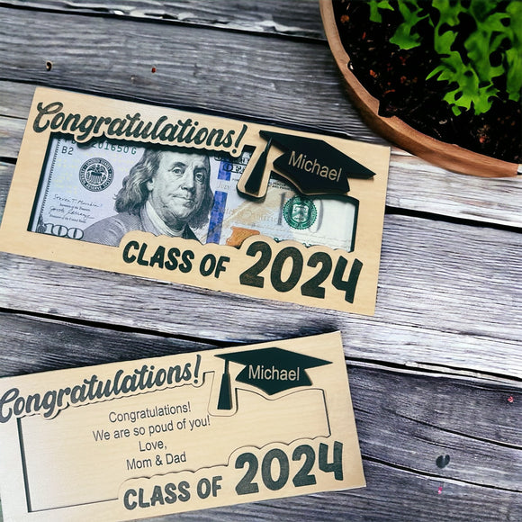 Personalized 2024 Graduate Money Holder