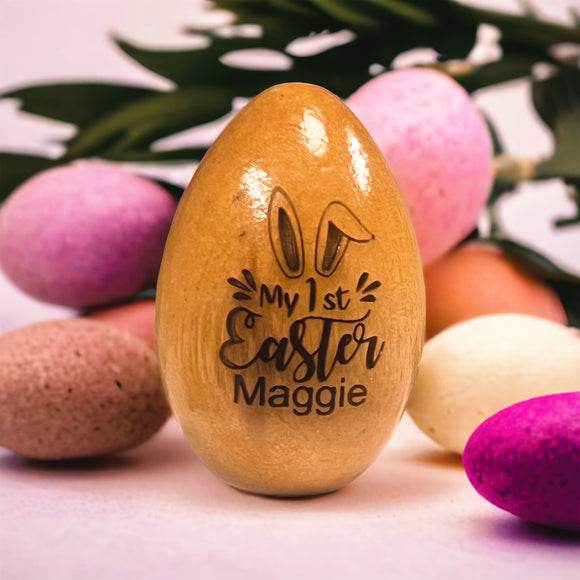 Personalized Wooded Easter Eggs