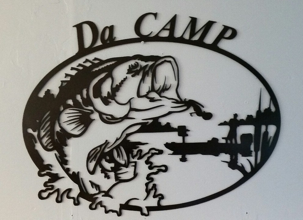 BIG BASS METAL SIGN