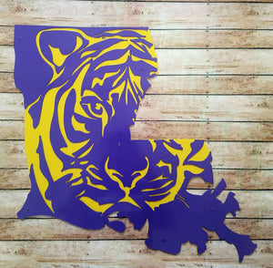 La Tiger Metal Sign