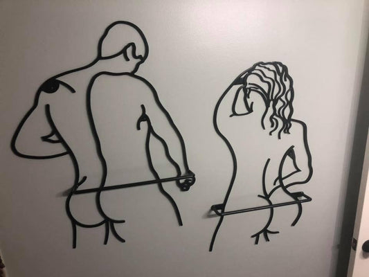 "His" & "Her" Towel Rack