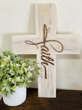 15” Wooded Faith Cross