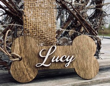 Wood Stocking/Gift Box Tag