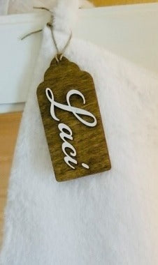 Wood Stocking/Gift Box Tag